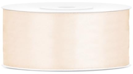 Satinband Creme 38mm x 25m – Breites Schleifenband Beige | Geschenkband & Dekoband für große Schleifen, Boho Hochzeit, Eventdeko & Geschenkverpackung – reißfest