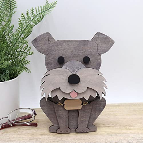 HBSGS Brillenhalter aus Holz, kreativer niedlicher Tier-Brillenhalter, handgefertigt, kreatives Sonnenbrillen-Display für Desktop-Accessoire, Heimbüro-Dekor, Geburtstag（Hund） (Hund)