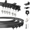 KOLAKO Flexible Vorhangschiene, Wandhalterung, gebogen, strapazierfähig, Wohnmobil-Schiebevorhangschienensystem, Raumteiler, 3 m, Schwarz