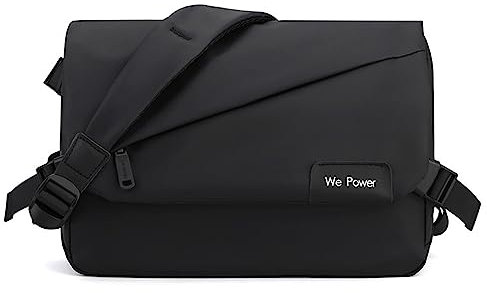 FANDARE Ultraleich Umhängetasche Herren Schultertasche Männer Hängetasche Arbeitstasche Nylon Messenger Bag für Alltag Freizeit Arbeit Büro Reisen Schule Wasserdicht Herren-Schultertaschen Schwarz