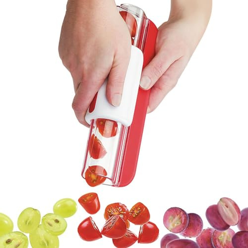 Affettatrice per frutta e verdura, per pomodori, uva, ciliegie, fragole, per frutta e verdura, taglia frutta manuale