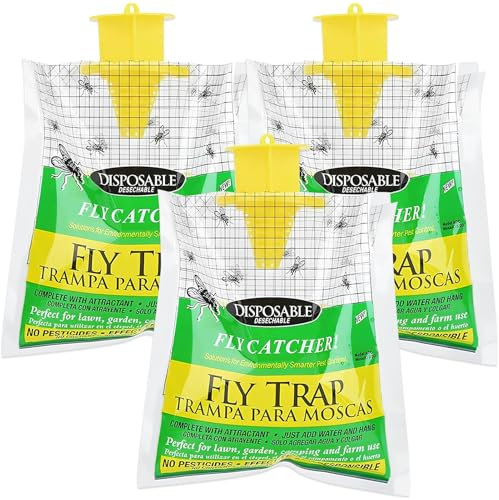 3X Trappole per mosche da esterno,3X attrattivo,Trappola mosche esterno,Trappola per mosche della frutta,Trappola per mosche della frutta per la cucina,per Esterno,Interno,Giardino,Cucina