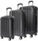 TRVLMORE Kofferset 3 Teilig Hartschale - Koffer & Trolleys Set - Reisekoffer Set 3 Teilig - Koffer Set 3 stück - Hartschalenkoffer Set 3 Teilig - Gepäck-Sets - Trolley Set 3 Teilig - Schwarz