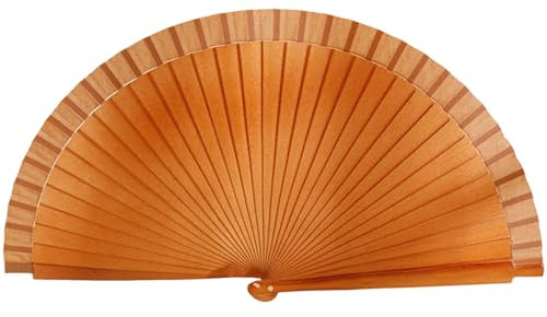 LUCKGONI Spanischer Holz-Faltfächer, einfarbig, modern, klassisch, Vintage, Handfächer für Tanz, Perfornamen, Party-Geschenk