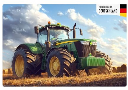 Schreibtischunterlage abwischbar für Kinder – Traktor Landwirtschaft – 60 x 40 cm – aus hochwertigem Vinyl - Made in Germany