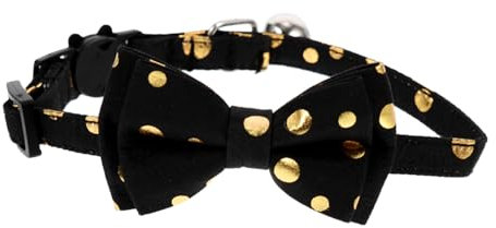 CIYODO Abnehmbares Schleifen-katzenhalsband Mit Glocke Komfortabler Verstellbarer Haustierkragen Sicherer Doppel-Layer Komfort-katzenkragen Für Katzen Und Kätzchen Dekor Für Feiern Und Al