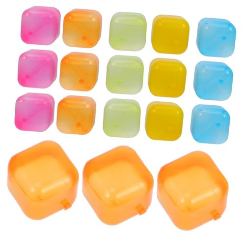 ABOOFAN 24stücke Wiederverwendbare Eiswürfel Formen Bunte Kunststoff Quadrate Eiswürfel Waschbar Refreezable Ice Cube