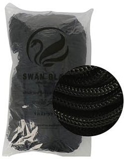 CORDINO SWAN BLACK 500 GRAMMI, ASSORTIMENTO ACCESSORI PER BORSE HANDMADE (NERO)