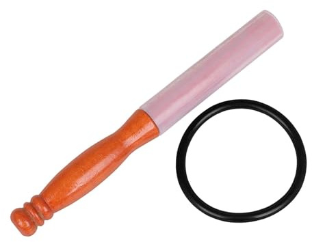 Bol chantant en cristal - Maillet - Instruments de musique - Canne à frapper - Bâton en bois pour la méditation et la guérison - 24 cm