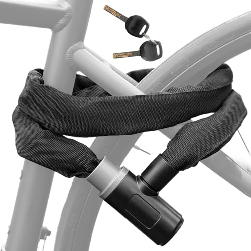 Candado de cadena para bicicleta, robusto | Accesorios de seguridad para bicicleta al aire libre con protección antirrobo y candado de alta seguridad para motocicletas