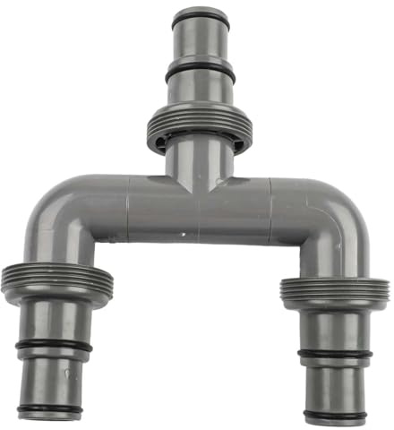 Opatiny Raccord de tuyau de piscine en T 38 mm et 32 mm pour raccord en T en plastique et acier inoxydable pour systèmes de piscine Intex