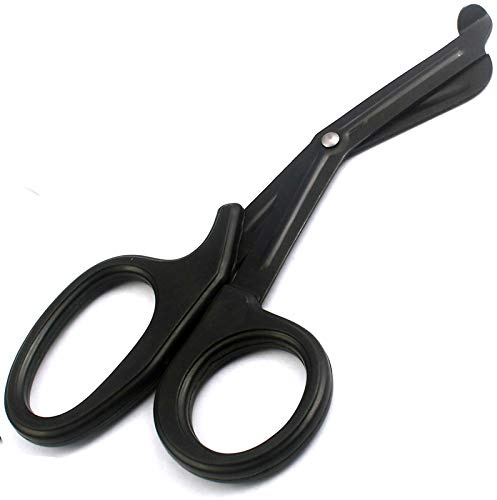 Trauma, EMT, Firefighter Shears Cutter – Black Durable Coated Stainless Steel Bandage Scissors
