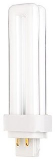 5 Pack Satco S8335 18 Watt T4 Double Twin 3500K Compact Fluorescent Light Bulb with 4 Pin G24Q-2 Base (75 Watt Replacement)