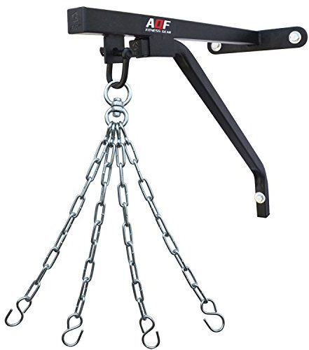 AQF Heavy Duty Boxing Punch Bag Wall Bracket with Hanging Chain Mount Punching MMA Training Hanger (Wall Bracket + 4 Strand Chain)