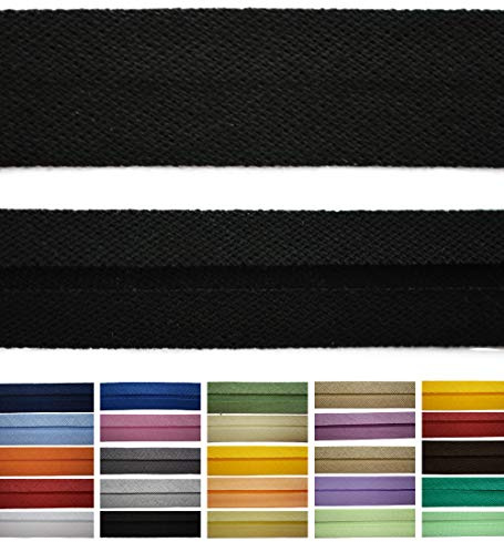 Baumwoll Schrägband 9mm breit Textilband Blende in 24 Farben