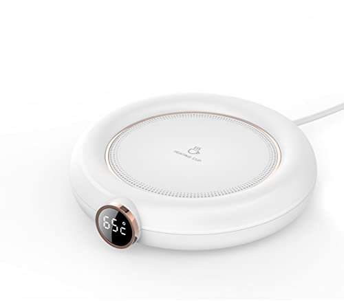 LTLWSH Scalda Bevande USB 3 modalità di Temperatura, Elettrico Scalda Bevande, Smart Touch Interruttore, Auto Spegnimento, Scaldatazze per caffè tè Bevande,Bianca