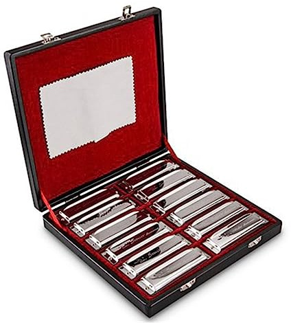 mundharmonika 10-Loch-Set Mundharmonika ABCDEFG 7-tlg. 12-tlg (Color : 12 sets)