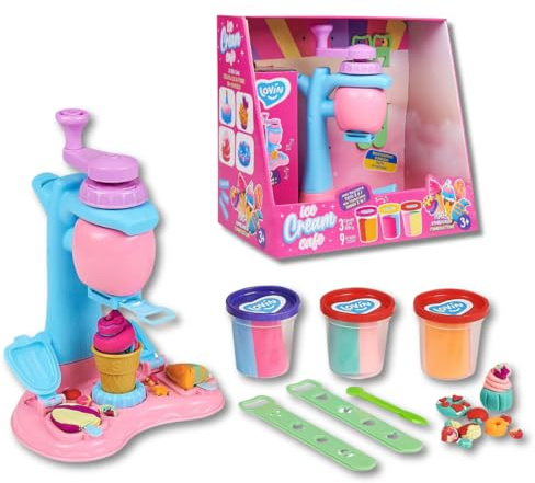 OKTO Knetmasse Eis Cafe Spielset - Modelliermasse - Coffee, Pink - Zum Spielen