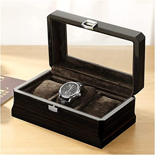 SaVgu Herren Schmuckschatulle Rechteckige Uhrenbox zur Aufbewahrung von Uhren, Organizer, Präsentationsbox, Paket, Schrank, Luxusbox for Uhren, Uhren-Display-Boxen (Farbe: B) (A)