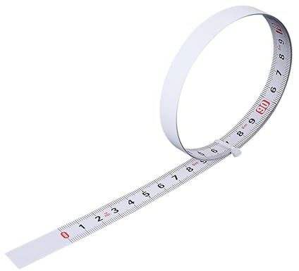 Ryaupy 1M Ruban de mesure auto-adhésif de gauche à droite, règle métrique auto-adhésive, pour Mesurer des Objets Verticaux Tels Que des Établis (Avant, Arrière, Centrage)