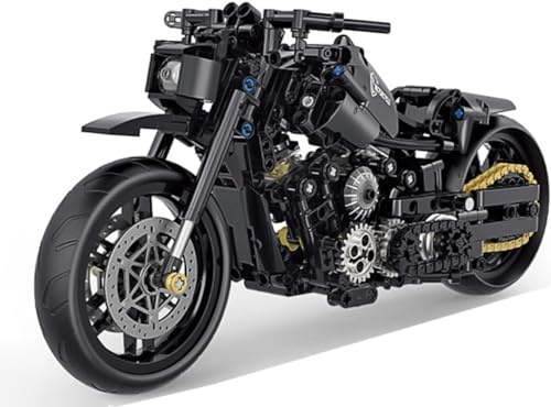 Tirff Technic Motorcycle Building Kit for Harley-Davidson, 1:8 Technic Motorbike Construction Model, Racing Motorcycle Building Kit for Adults - 586 Pieces
