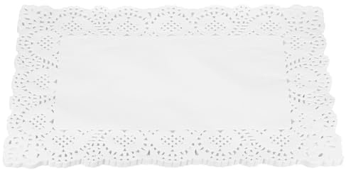 QUARKZMAN 100Pcs Weiße Spitzendeckchen Aus Papier 10 X14 Zoll Rechteckige Papierdeckchen Tischset Für Hochzeit, Geburtstag, Teeparty