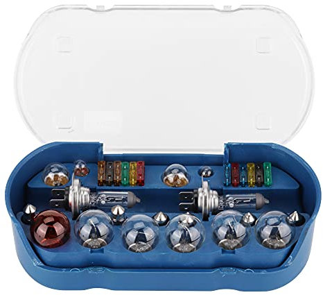 AOWINHIT Kit Lampadine Universali per Auto, 30 Lampadine H7 12V 55W di Emergenza per Auto con Tecnologia Alogena in Alluminio, Pezzi di Ricambio Essenziali per Qualsiasi Veicolo,Fusibili