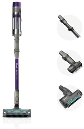 Shark Cordless Vacuum Cleaner with HEPA Filter, PowerDetect Clean & Empty, Powerful Suction, Portable, Rechargeable, Lightweight Stick Vacuum for Pet Hair, Carpets & Hardfloor, Grey/Purple, IP1251