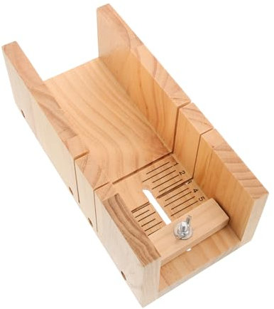 STOBOK Holz Seifenschneideform Mit Doppelten Schlitzen Seifenschneider-halter Schneideform Für Seifenherstellung Werkzeug Aus Holz Und Metall Für Präzises Schneiden