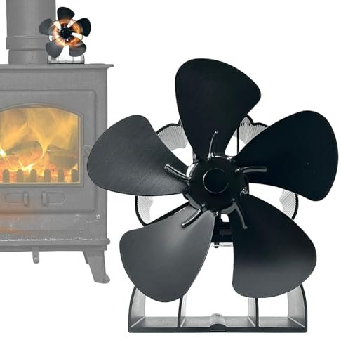 Takluu Ofenventilatoren – Holzofenventilator | Wärmebetriebener Holzofenventilator, Nicht Elektrisch | Winter-Überhitzungsschutz, Zirkulierende Warme Luft Für Holzofen, Pelletofen