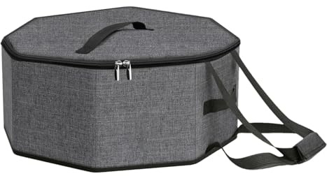 Caja de sombreros de ala ancha, almacenamiento plegable para sombreros, cajas de almacenamiento con cremallera, estuche de almacenamiento para sombreros 43,2 x 43,2 x 17,8 cm/17,01 x 17,01 x 7,01