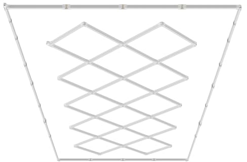 VEVOR - Lámpara de garaje LED, 14 cuadrados, luz de taller blanca fría, 88000 lm, 6500 K, luz de garaje para hacer yo mismo súper brillante para sótano, almacén, taller de belleza automotriz