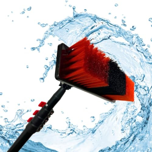PHOENIX - Kit Perche télescopique 6m pour nettoyage toitures, panneaux solaires et volets – Outil polyvalent avec brosse, tuyau intégré et raccords eau – compatible pulvérisateurs PHOENIX