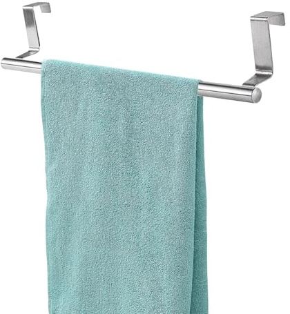 Toallero para colgar sobre la puerta, toallero de baño, barra de toalla de mano, barra de toalla de baño, toallero de baño, barra de toalla ajustable para baño, utensilios de cocina