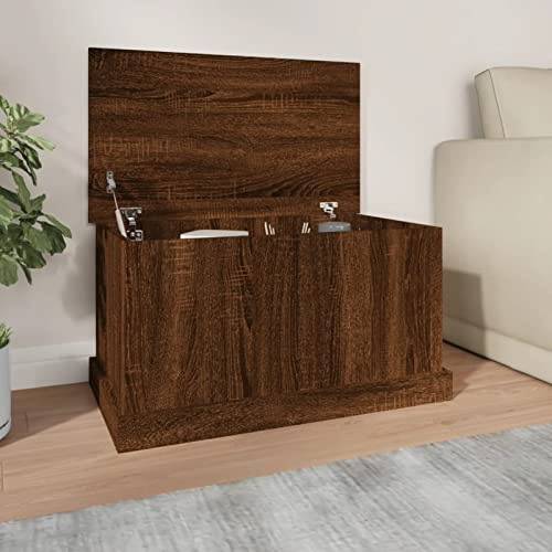 Gecheer Contenitore Rovere Marrone 70x40x38 cm Legno Multistrato,Baule,Scatola,Cassapanca,Contenitore Box,Baule Multiuso,Cassapanca Contenitore,Baule Contenitore da Interno,P816511