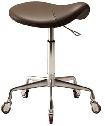 Ergonomisk sadelpall – snygg rullande svängbar stol, justerbar höjd för kontor, medicinsk, salong och utkast – bekväm sittlösning (färg: 4)