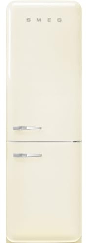 Smeg FAB32RCR6UK 50s Style Retro Freestanding Fridge Freezer, Frost Free, Right Hand Hinge, Cream Finish, C Energy Rated, Spacious 331L Capacity, Stylish Vintage Design