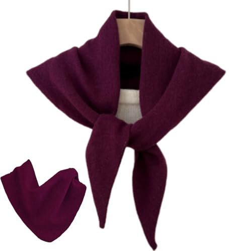 Whnbuij Bufanda triangular de lana para mujer | Calentador de chal | Bufanda de lana de diseño elegante | para damas Otoño Viaje diario Viajes al aire libre Playa