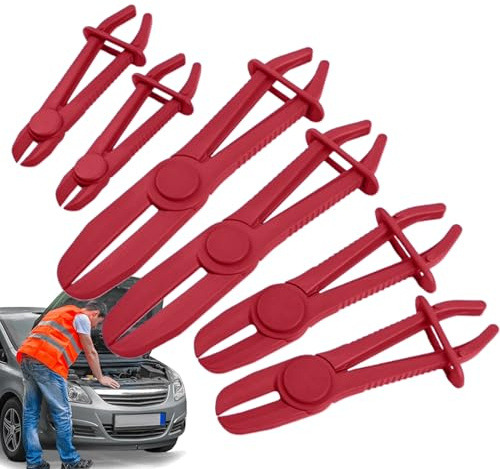 Zangen für Klemmen, Set mit 6 Stück, zur Befestigung von Rohren, Zange für Bremsleitungsklemmen, für mechanische Klempner, Heimwerker, Limousinen, Campers, SUVs