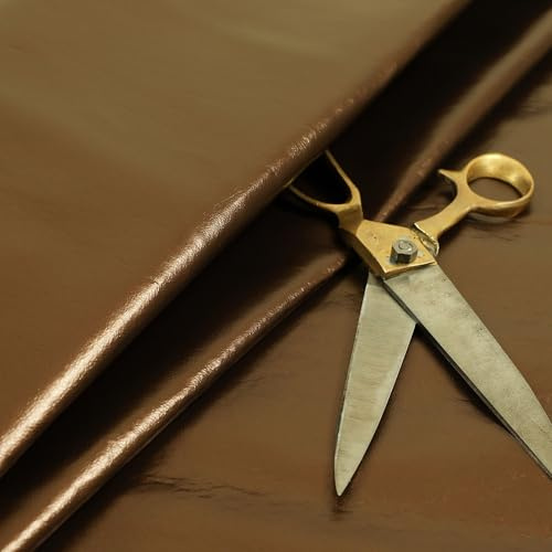 Redbrick Mill Fabrics Weich glänzender Polsterstoff aus Vinyl-Bronze-Kunstleder, perfekt für die Inneneinrichtung (Meterware)