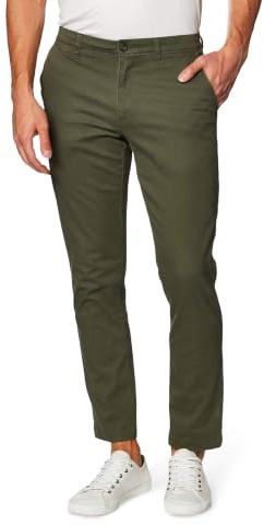Amazon Essentials Men's Slim-Fit All-Day Stretch Casual Chino Pant, Olive, 32W x 34L