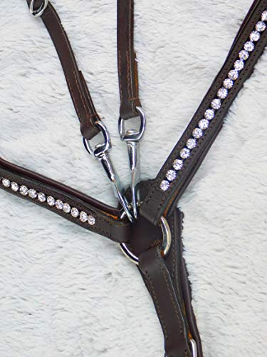 Vorderzeug Hier: Braun Martingal Hilfszügel Deister Glitzer Strass Leder Pony VB WB X Full Tysons (Pony)