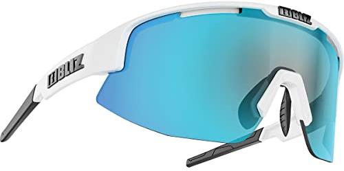 Bliz Damen, Herren Sonnenbrille Matrix Small matt White-Smoke with Blue Multi Einheitsgröße