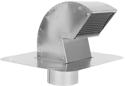 Goose Neck Exhaust Roof Vent (with Extension, 8 Inch)