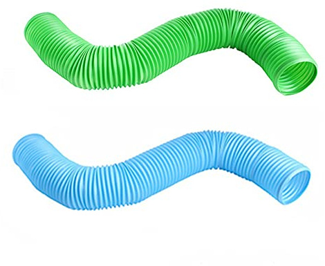 LPOQW 2 Petit Tunnel d'amusement pour Animaux de Compagnie Tuyau télescopique Tube en Plastique Pliable pour cochons d'Inde Tunnel de Hamster pour Animaux,Bleu+Vert