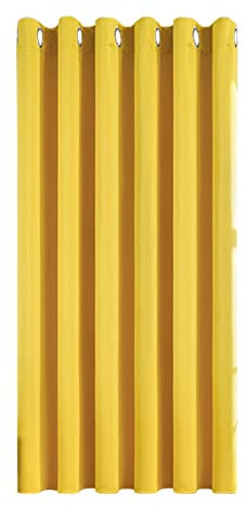 MRTREES Blackout Curtains Bedroom 72 Drop 1 Panel Mustard Yellow Eyelet Thermal Curtain for Living Room Soft Texture Window Treatments for Kids 90x72 Inch 228x183 CM