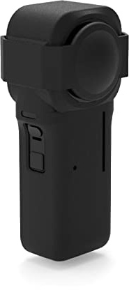 Hensych Silikon Schutzhülle mit Objektivabdeckung für Insta360 ONE RS 1-Zoll 360 Edition Kamera Objektivschutz Kratzfest für Insta360 ONE RS(Schwarz)