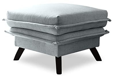 MIUFORM Pouf Hocker Sitzhocker Wohnzimmer ǀ Charming Charlie Sitzpouf ǀ 60x60x45cm (Hellgrau)