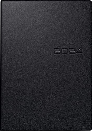 rido/idé Wochenkalender Modell studioplan int. 2024 2 Seiten = 1 Woche Blattgröße 16,8 x 24 cm schwarz