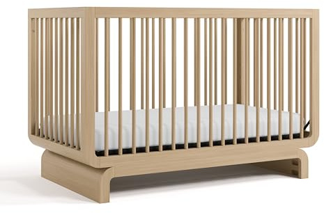 Storkcraft Santorini 5-in-1 Convertible Crib with Guardrail, Driftwood